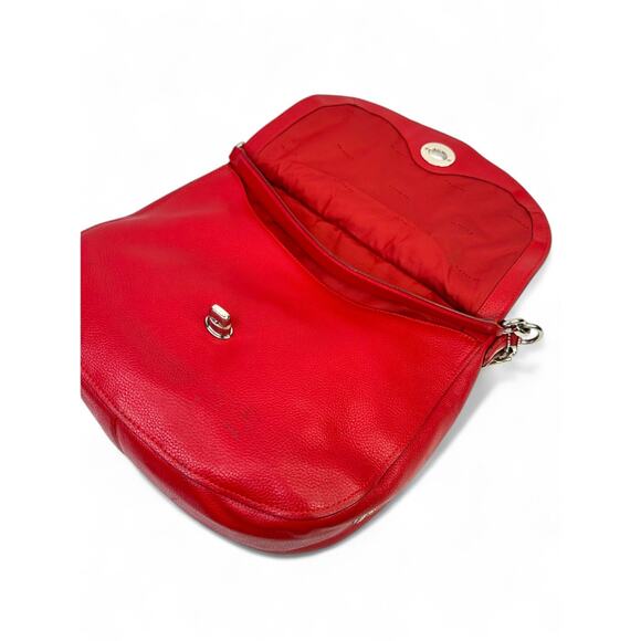 Coach Vintage Elle Red Pebbled Leather Hobo Bag - Picture 11 of 16